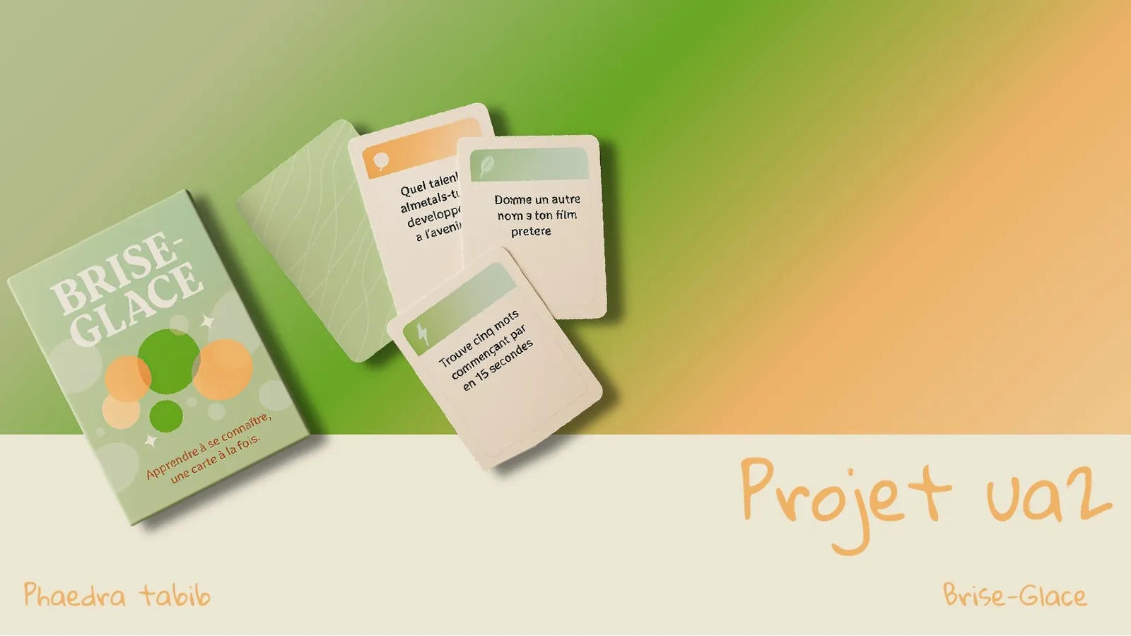 Brise-Glace, design thinking, jeu de cartes