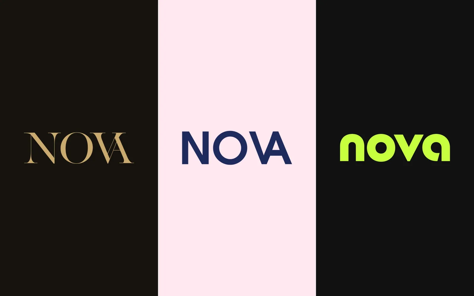 NOVA, identité de marque, trois directions
