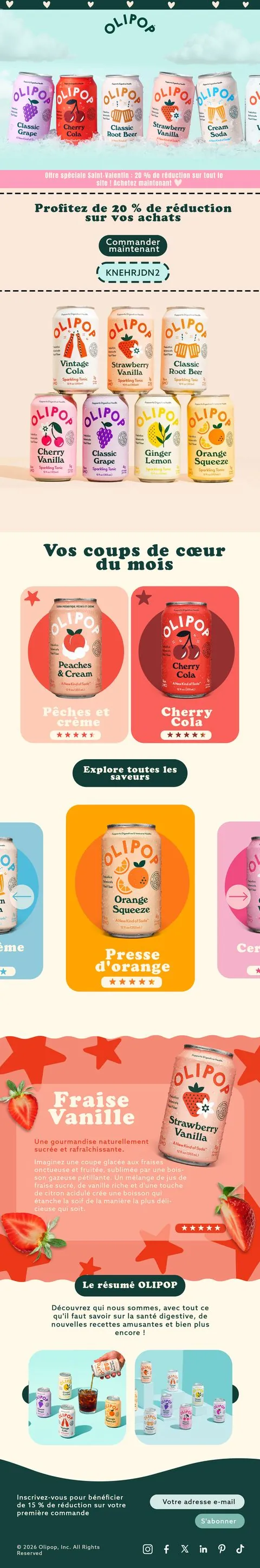 Olipop, campagne de la Saint-Valentin, visuel 1