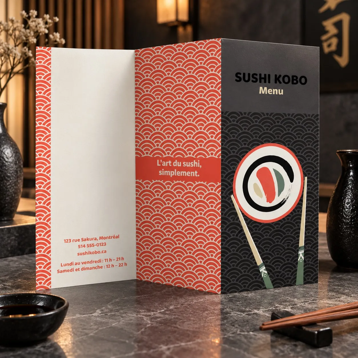 Sushi Kobo, menu