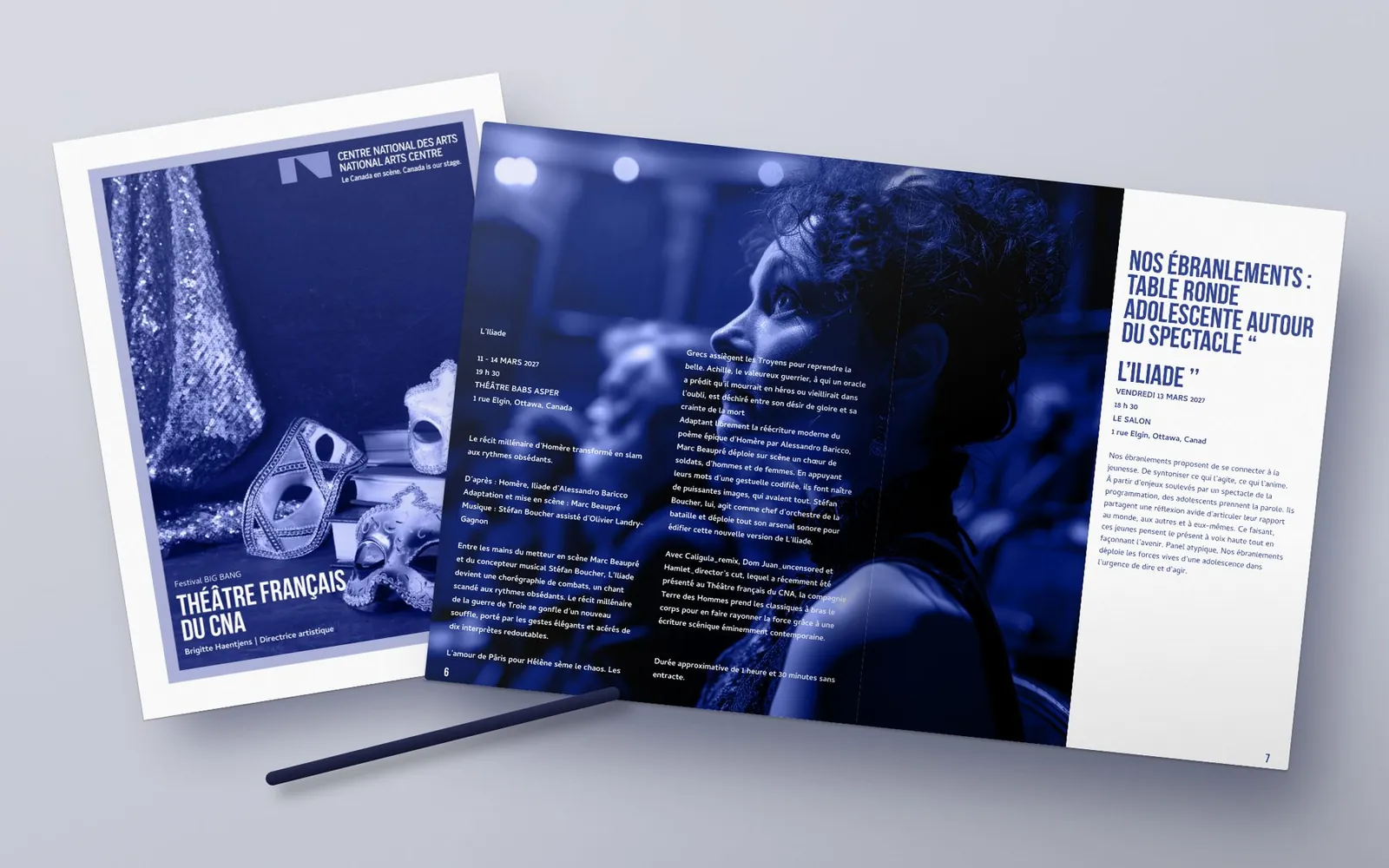 Théâtre français du CNA, design éditorial, magazine